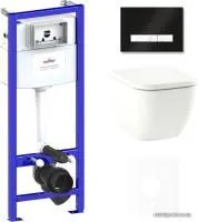 Унитаз Lavinia Boho Relfix One Compacto 6 в 1 75110075 (черный/белый стекло)