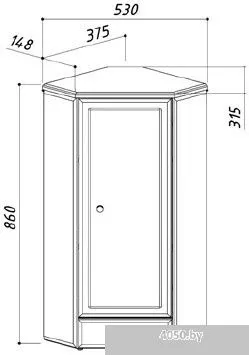 Belux Тумба Адажио НУ 38 (левый)