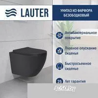 Lauter Augsburg 21109EC + 21901002 (кнопка узкая, черный)