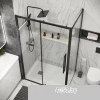 Grossman Cosmo 100x90x195 120.K33.02.1090.21.00 (черный матовый/прозрачное стекло)