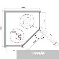 BelBagno UNO-195-P-1-80-C-Cr