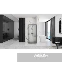 Rea Punto 80x80 (черный/прозрачное стекло)