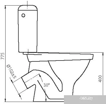 Унитаз Santeri Вест белый крап [1.P201.8.S01.00B.F]