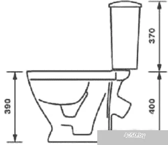 Унитаз Оскольская керамика Радуга (цветы)