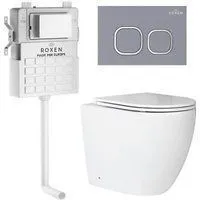 Roxen Antares в комплекте с инсталляцией Attach 5 в 1 966977 (кнопка: серый бетон)