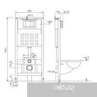 Abber Bequem AC1100-AC0105-AC0120 (с кнопкой смыва)