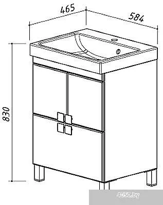 Belux Импульс Тумба под умывальник [Н60-01К]