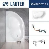 Lauter Geneva 170x105 2103170L (с ножками и сифоном 21Y11020 хром)