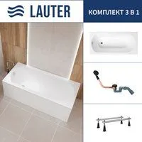 Lauter Haven 150 /21202005 (с ножками и сифоном 21Y11021 матовый черный)