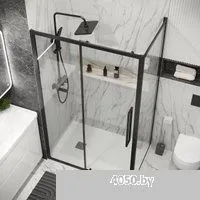 Grossman Cosmo 100х195 200.K33.02.100.21.00 (черный матовый/стекло прозрачное)