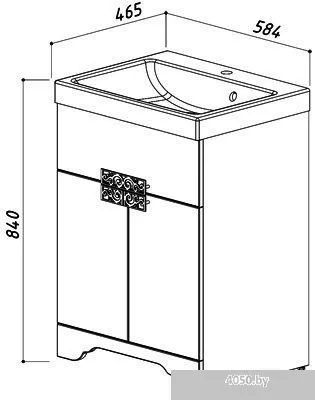 Belux Тумба под умывальник Бильбао Н 60-01