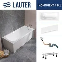 Lauter Sophia 150 21205150 (с ножками, лицевым экраном белого цвета и сифоном 21Y11020 хром)