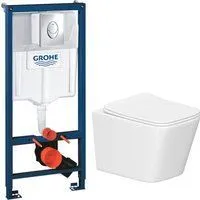 Lauter Square 214903 + GROHE Rapid SL 38721001 (овальная, хром)