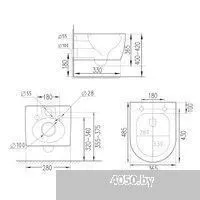 Roxen Antares Tornado в комплекте с инсталляцией StounFix Dual Fresh 6 в 1 968358 (кнопка: белый гля