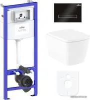 Унитаз Lavinia Boho Relfix Aveo Rimless 6 в 1 77040130 (черное стекло)