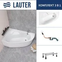 Lauter Valencia 150x100 2102150L (с ножками и сифоном 21Y11022 белый)