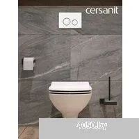 Cersanit Carina New Clean On с инстал. Link Pro (с кнопкой Twins 63535 белый/золото)