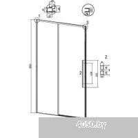Grossman Galaxy 100x195 1/2.K33.01.10L.21.02 (черный матовый/стекло шиншилла)