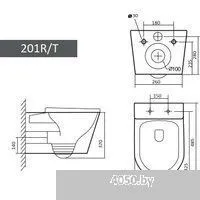 Grado GD-W201T + GROHE Rapid SL 38772001 (с кнопкой смыва)