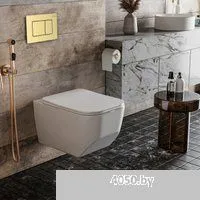 Roxen Boro в комплекте с инсталляцией StounFix Dual Fresh 6 в 1 968466 (кнопка: брашированное золото