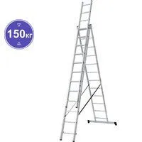 Новая высота NV 123 алюминиевая трёхсекционная 3x12 ступеней
