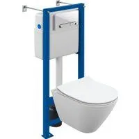 Cersanit City Smart CO DPL EO Slim (с кнопкой Estetica 64111 белый/хром)