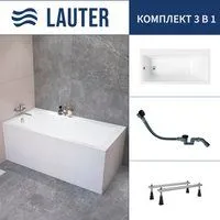 Lauter Seraphina 170x80 2112170L (с ножками и сифоном 21Y32001 матовый черный)