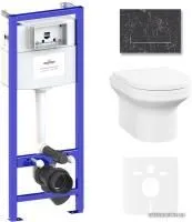 Унитаз Lavinia Boho Relfix Grance Hill Rimless 6 в 1 87561026 (greek black камень)