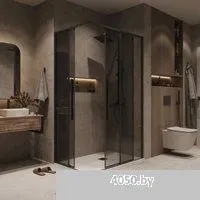 Grossman Galaxy 90x195 1/2.K33.01.90.21.10 (черный матовый/тонированное стекло)