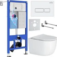 Roxen Vortex Tornado в комплекте с инсталляцией StounFix Dual Fresh 6 в 1 964480 (кнопка: белый глян