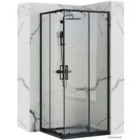 Rea Punto 80x80 (черный/прозрачное стекло)