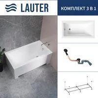 Lauter Estelle 130 21206030 (с каркасом и сифоном 21Y11021 матовый черный)