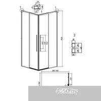 Grossman Galaxy 90x80x195 300.K33.01.9080.32.00 (золото сатин/прозрачное стекло)