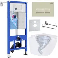 Roxen Antares Tornado в комплекте с инсталляцией StounFix Dual Fresh 6 в 1 968326 (кнопка: пастель б