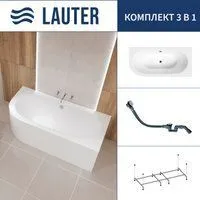 Lauter Bliss 170 P 21201072P (с каркасом и сифоном 21Y32002 белый)