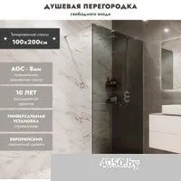 Benetto BEN-602_SL_T 1000х2000 (серебро, тонированное стекло)