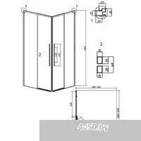 Grossman Galaxy 100x195 1/2.K33.01.10.42.00 (графит сатин/прозрачное стекло)