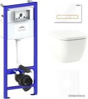 Унитаз Lavinia Boho Relfix One Compacto 6 в 1 75110079 (белый/золотистый пластик)