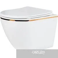 Roxen Antares Gold в комплекте с инсталляцией StounFix Dual Fresh 6 в 1 968460 (кнопка: брашированно