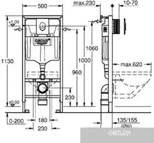 Инсталляция для унитаза Grohe Rapid SL [38721001]