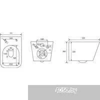 Abber Rechteck AC1201-AC0105-AC0120MW (с кнопкой смыва)