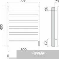 TERMINUS Ното П6 500x650 (хром, Quick Touch)