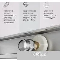 AM.PM X-joy 90x90 W94G-403-9090-MT1K (серебристый/прозрачное стекло)