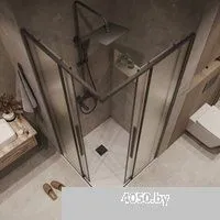 Grossman Galaxy 120x195 1/2.K33.01.12.21.02 (черный матовый/шиншилла стекло)