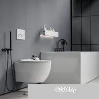 Roxen Porto в комплекте с инсталляцией StounFix Dual Fresh 6 в 1 966078 (кнопка: серый бетон)