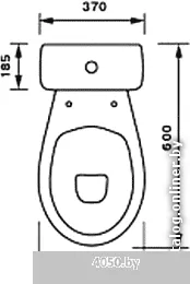 Унитаз Оскольская керамика Суперкомпакт (серый)