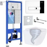 Roxen Antares Tornado в комплекте с инсталляцией StounFix Dual Fresh 6 в 1 968316 (кнопка: хром глян