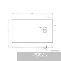 BelBagno TRAY-MR-UNO-AH-160/90-35-W 160x90