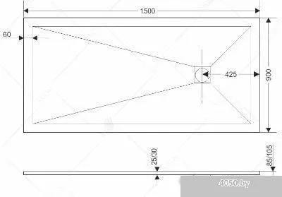 Душевой поддон RGW ST-0159G 150х90