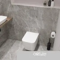 Lauter Square 214903 с кнопкой 219702HD (узкая, белый)